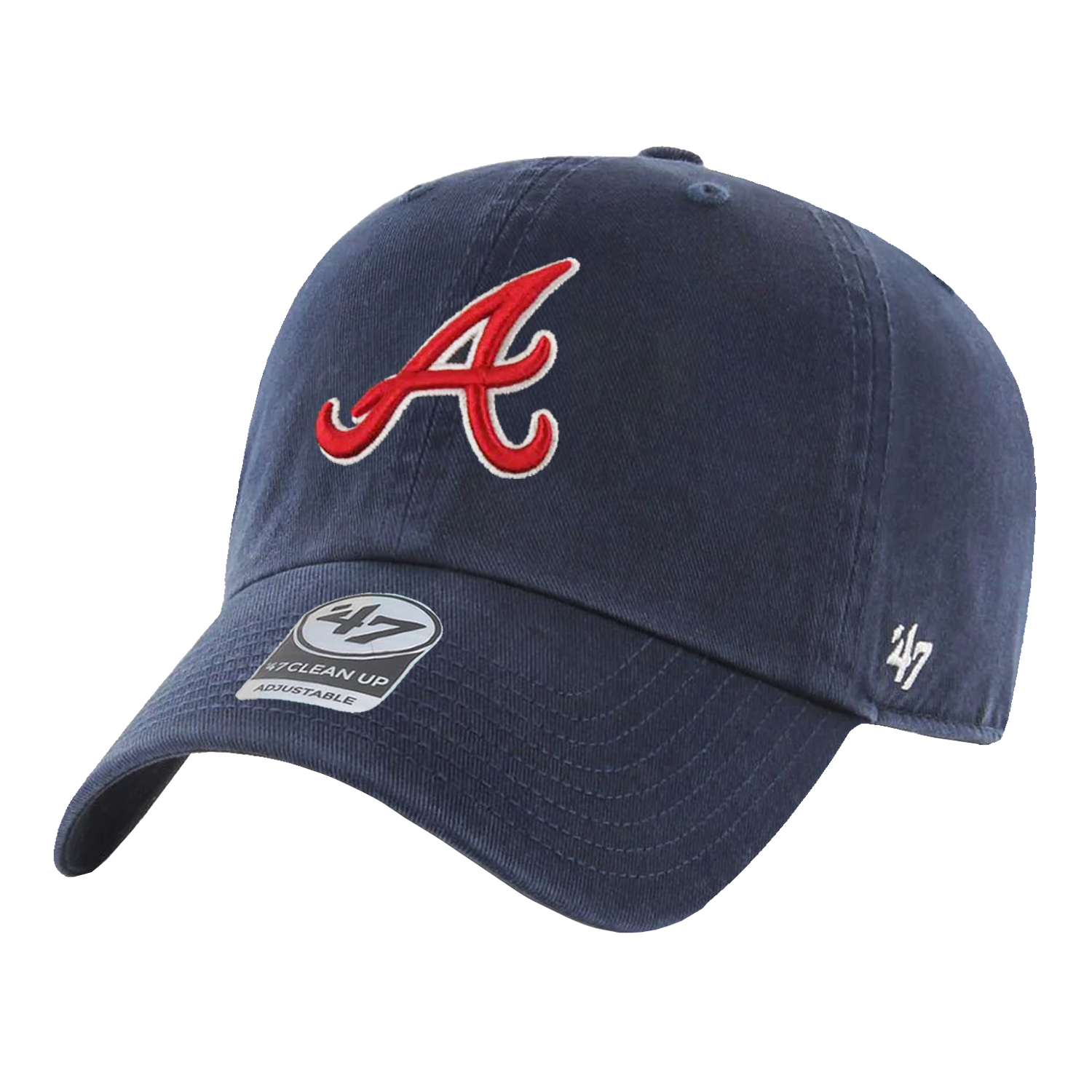 Atlanta Braves '47 MLB Home Clean Up Strapback Hat - Navy