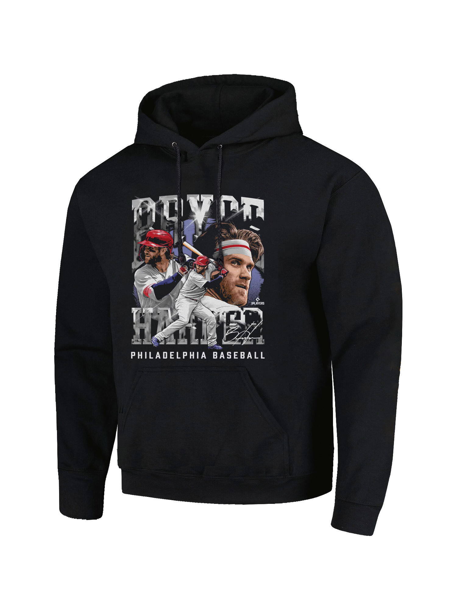 Bryce Harper Philadelphia Phillies 500 Level MLB Homage Hoodie Jumper - Black