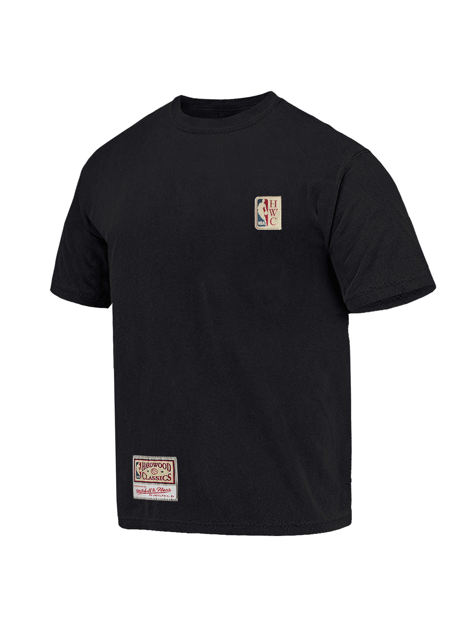 NBA HWC Mitchell & Ness Multi Logo Vintage T-Shirt - Faded Black