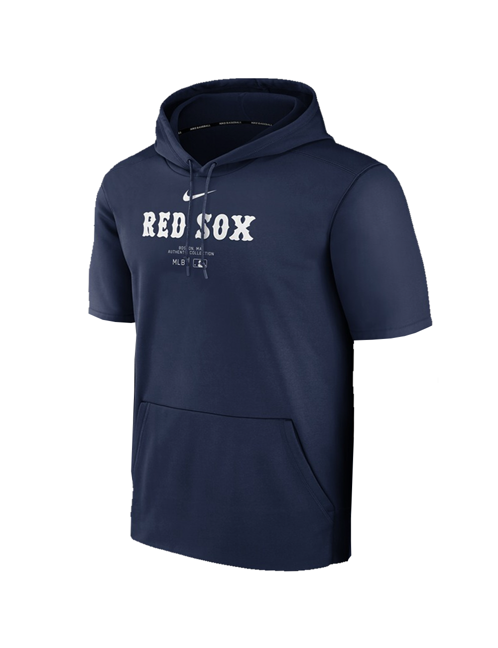 Boston Red Sox Nike MLB AC Performance Short Sleeve Hoodie Jumper - Navy