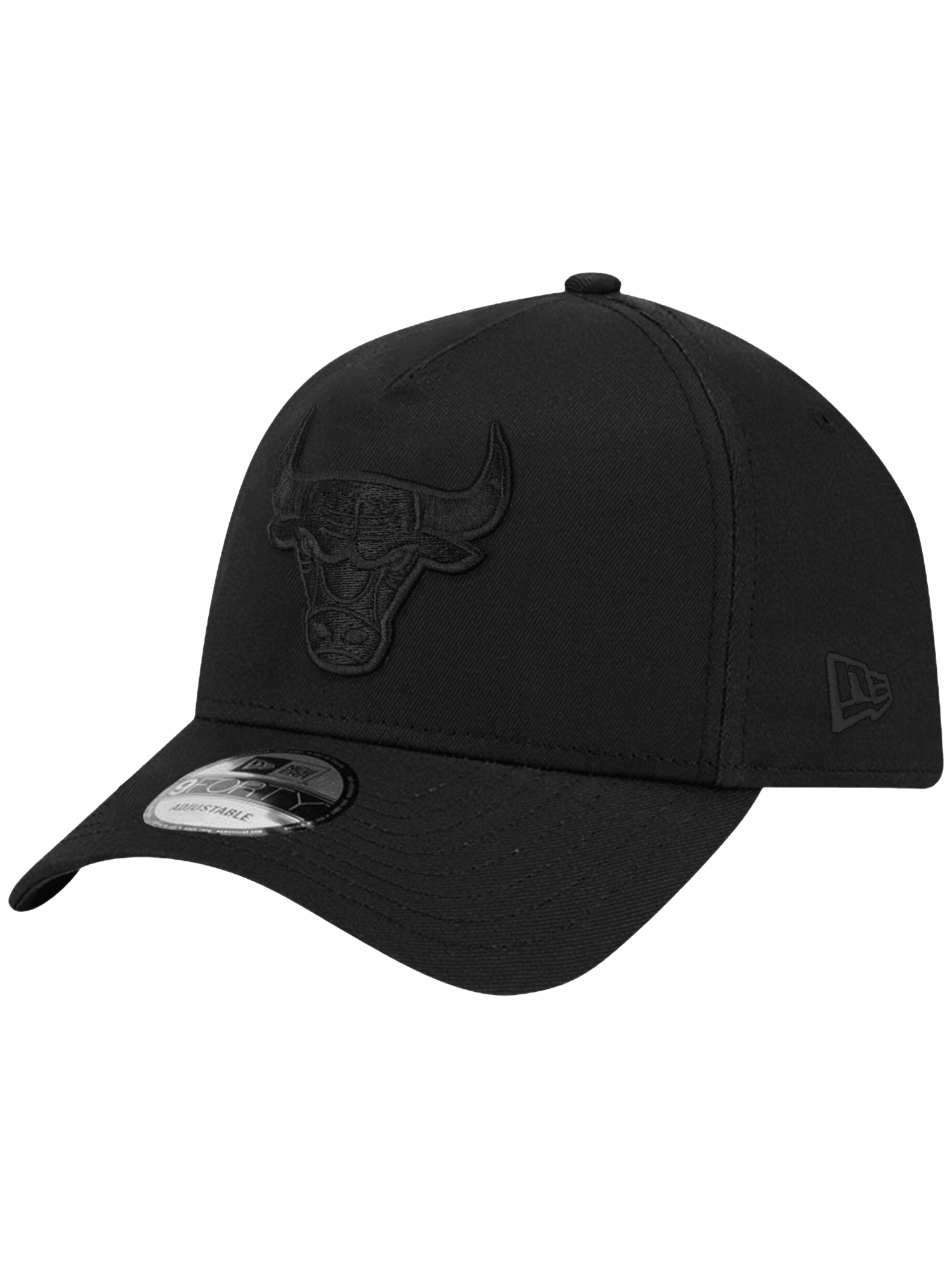 Chicago Bulls New Era NBA Black On Black 9FORTY A-Frame Snapback Hat