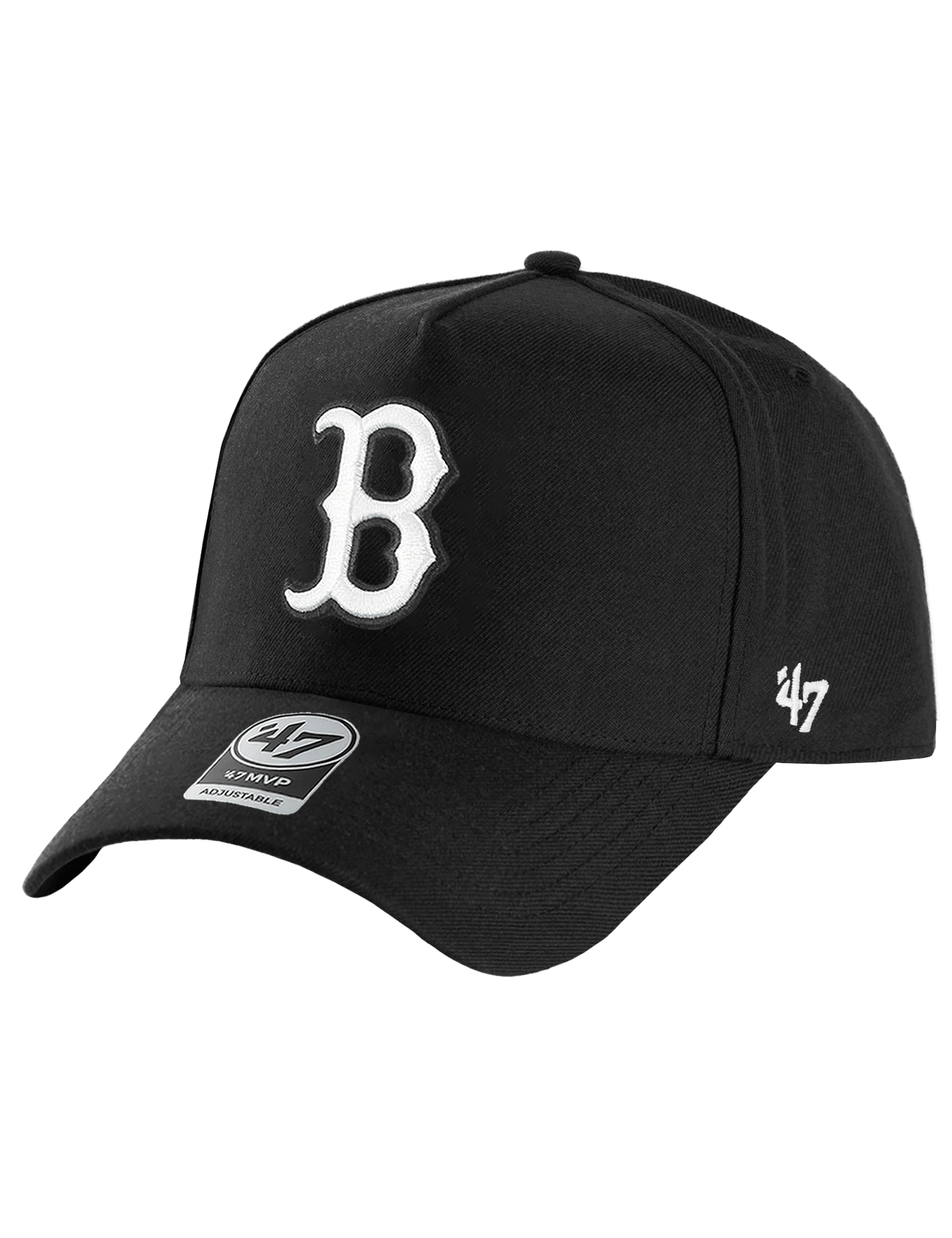 Boston Red Sox '47 MLB Black & White MVP DT Snapback Hat - Black