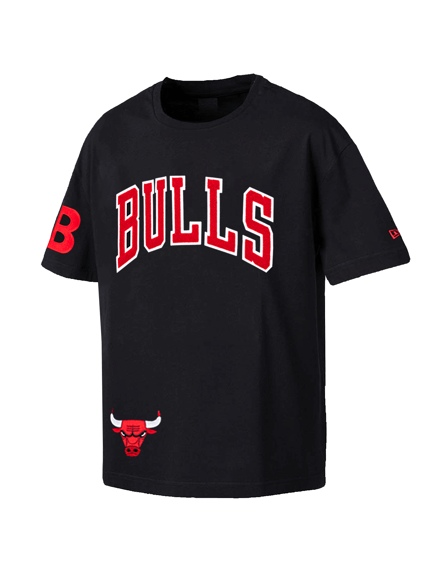 Chicago Bulls New Era NBA Higher Grade Oversized T-Shirt - Black