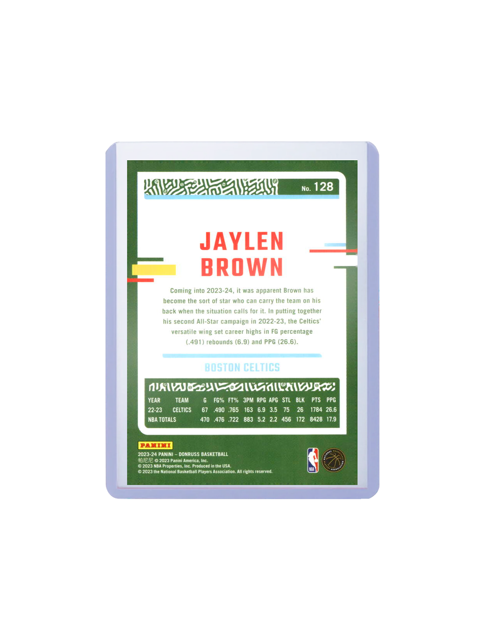 Jaylen Brown Boston Celtics Panini NBA 23-24 Donruss Base Card