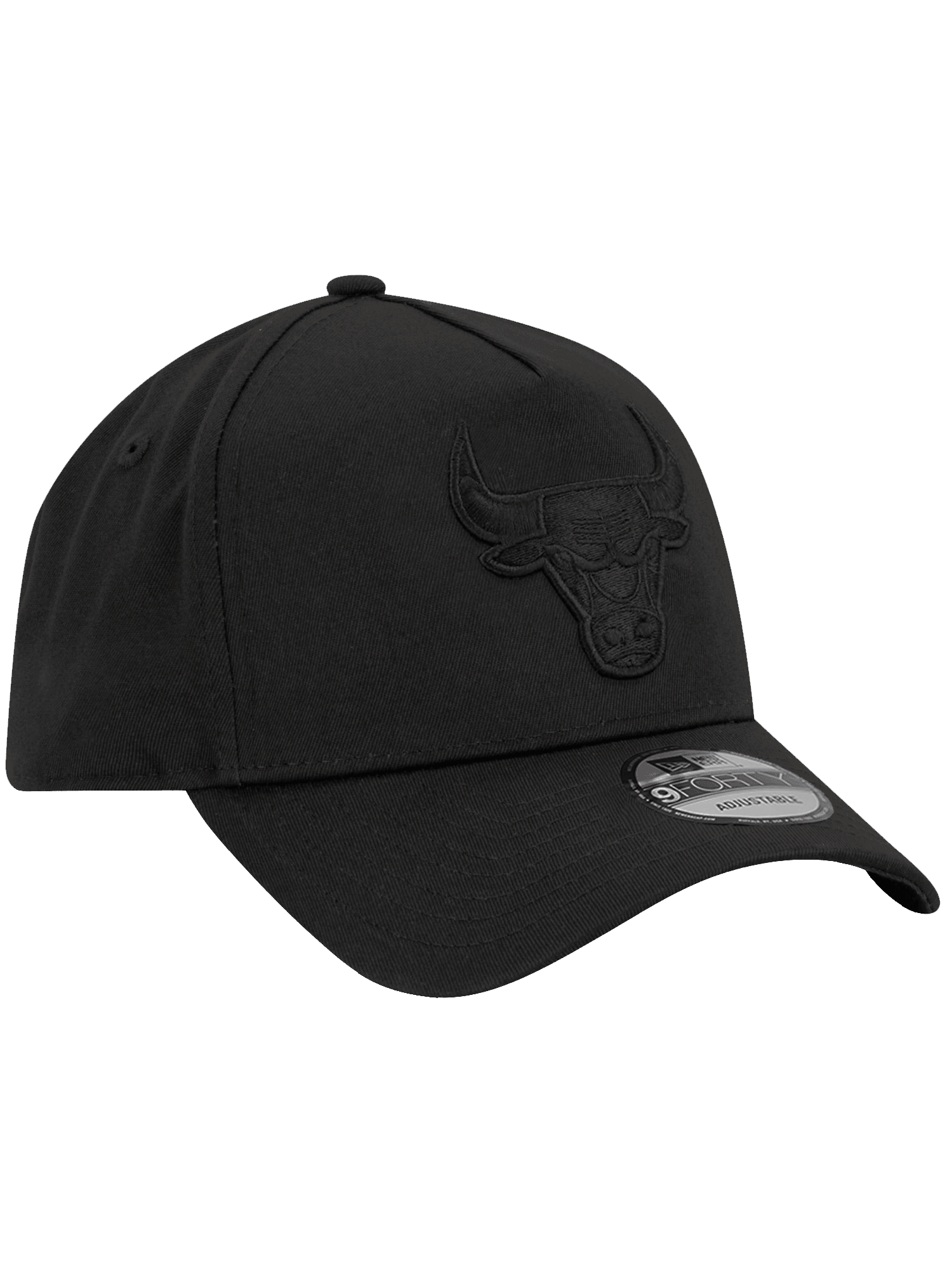 Chicago Bulls New Era NBA Black On Black 9FORTY A-Frame Snapback Hat