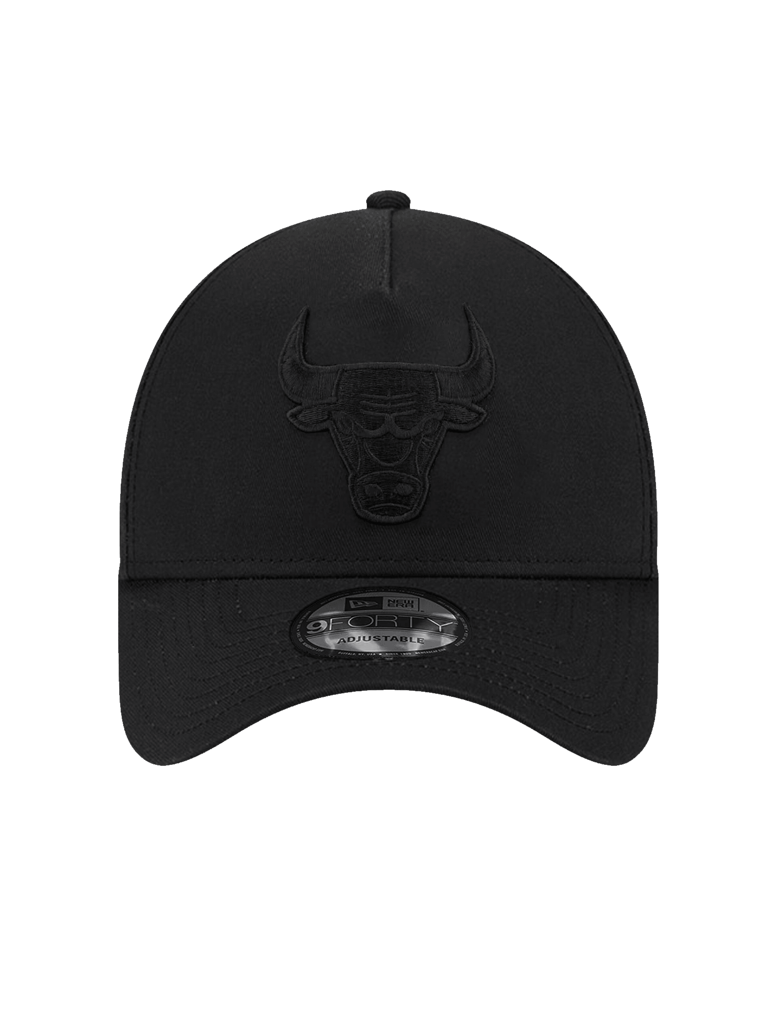 Chicago Bulls New Era NBA Black On Black 9FORTY A-Frame Snapback Hat