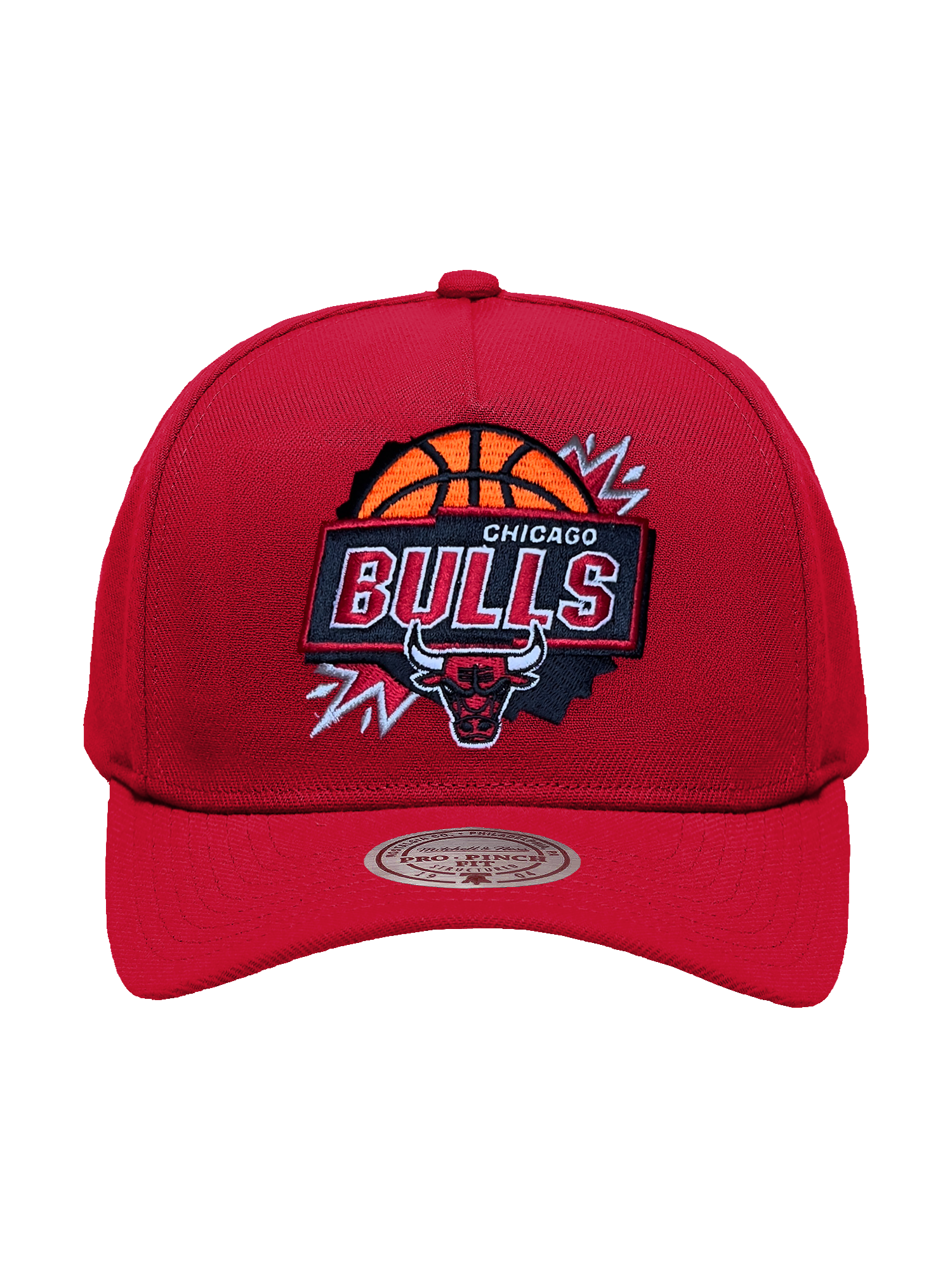 Chicago Bulls Mitchell & Ness NBA Jam Session Pro Pinch Snapback Hat - Red