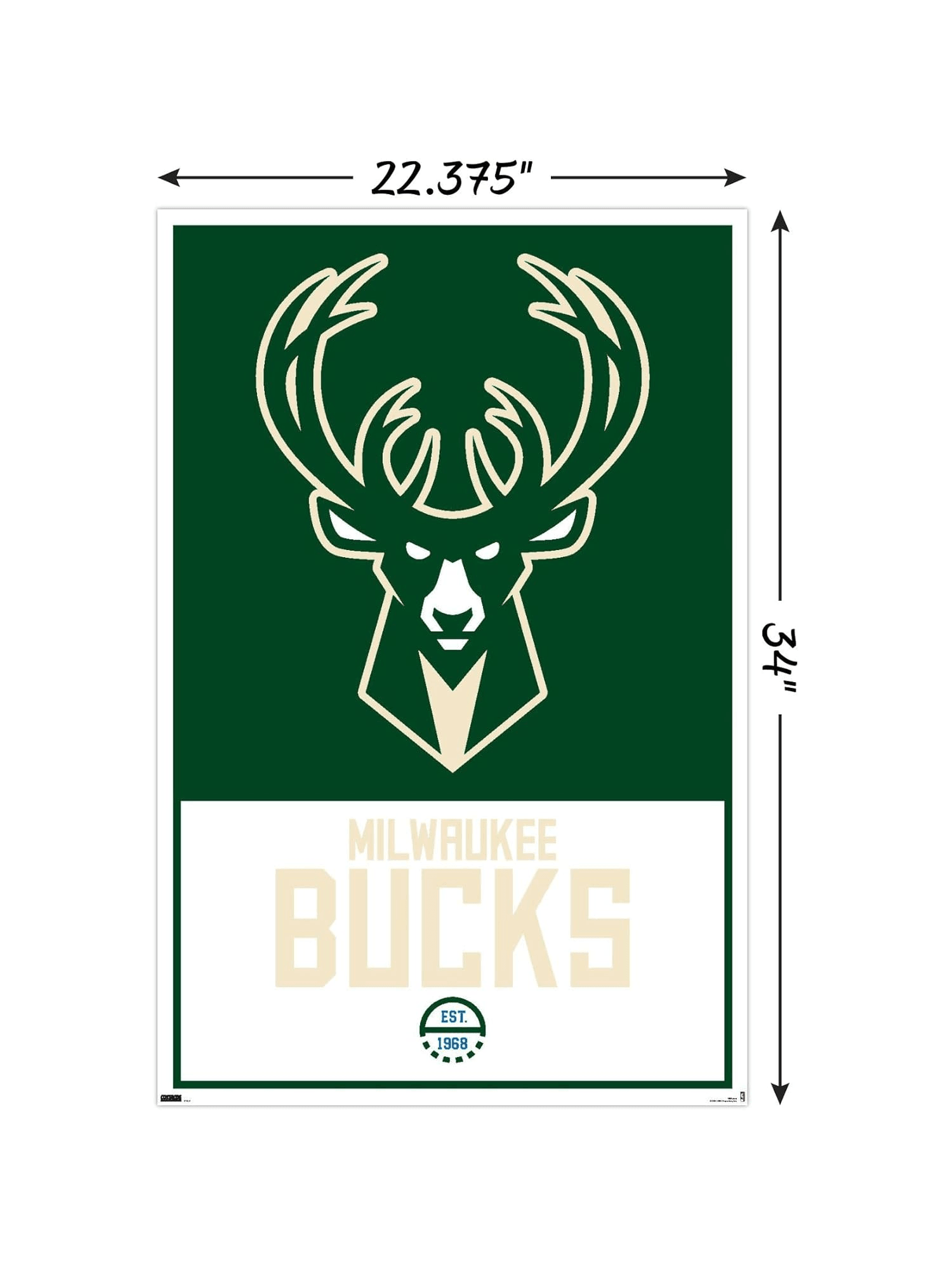 Milwaukee Bucks Trends NBA 61 x 91.5cm Logo Poster