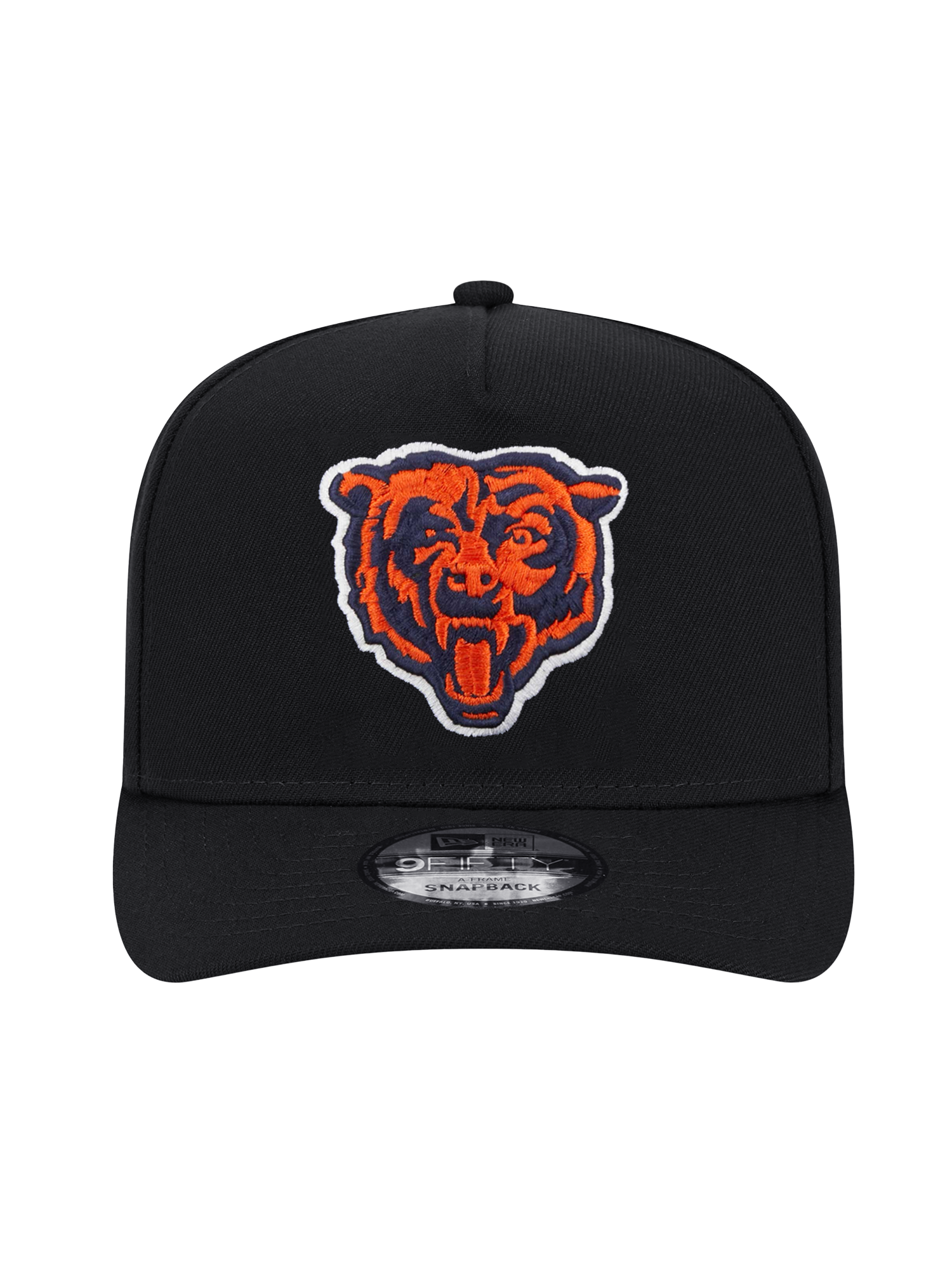 Chicago Bears New Era NFL Team 9FIFTY A-Frame Pre-Curved Snapback Hat - Black