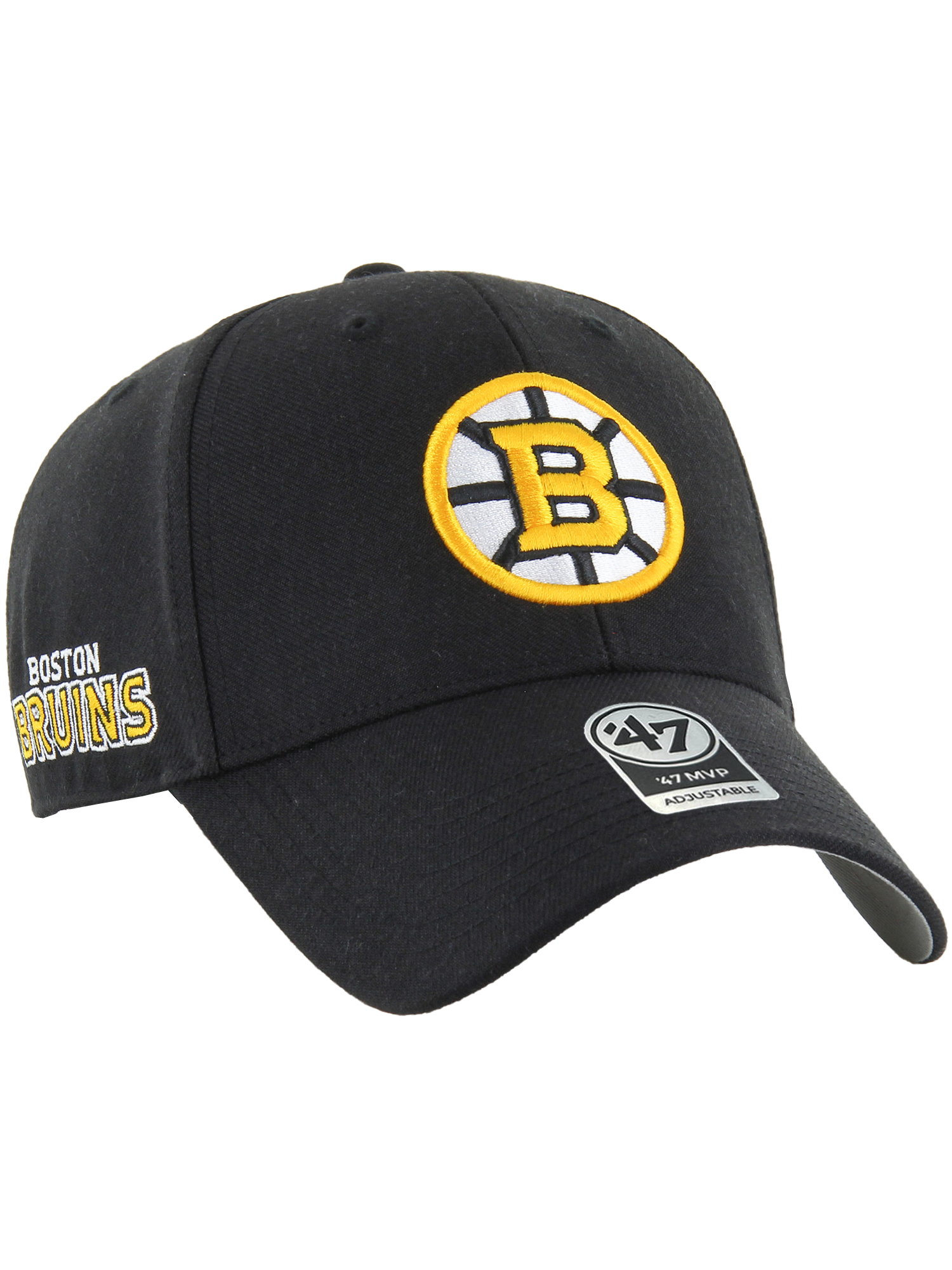 Boston Bruins '47 NHL Wordmark Hit MVP Snapback Hat - Black