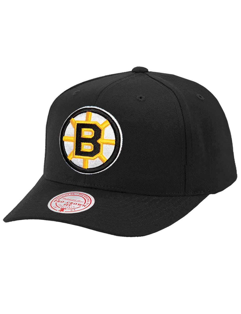 Boston Bruins Mitchell & Ness NHL Team 2.0 Pro Crown Snapback Hat - Black