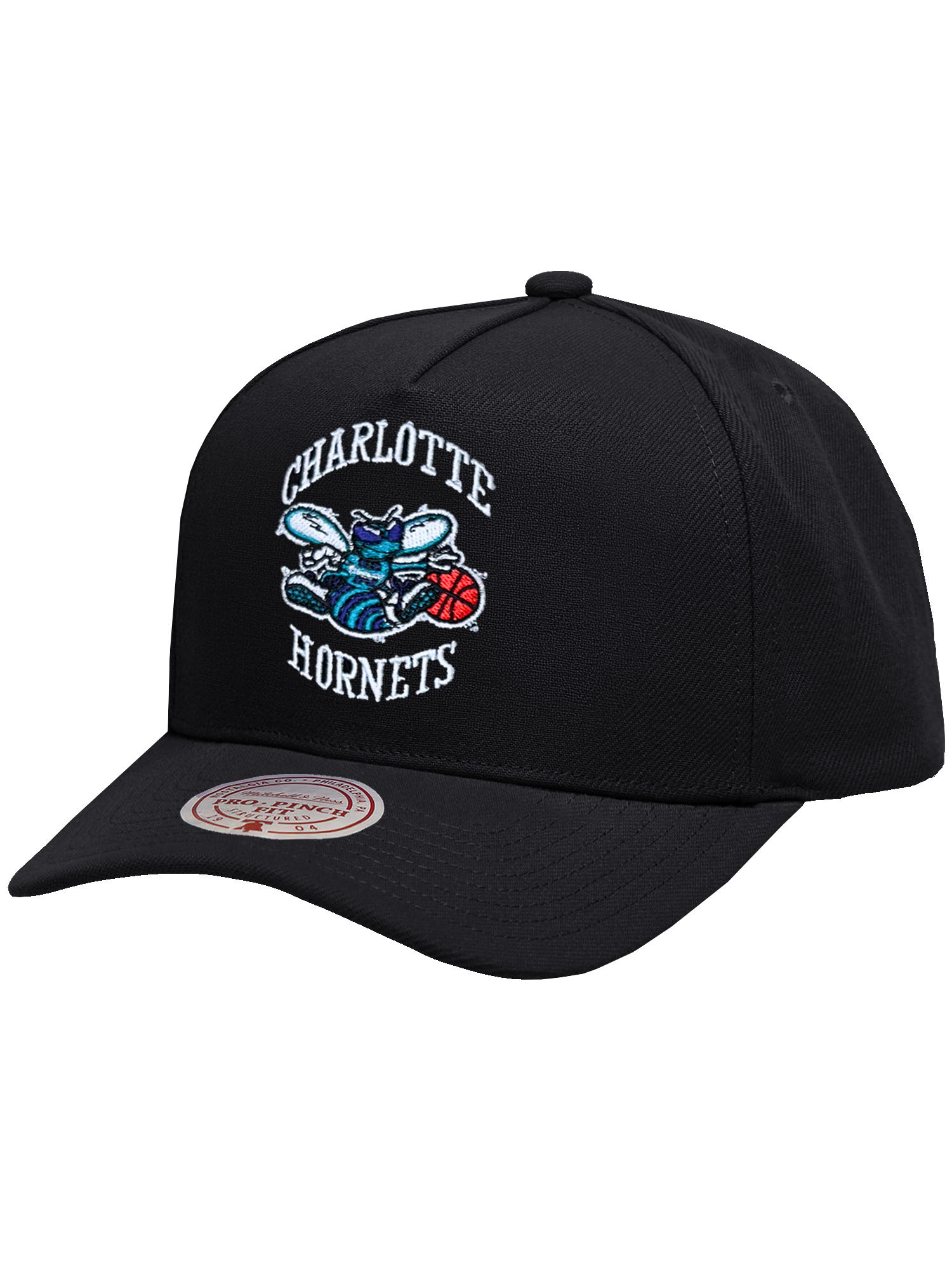 Charlotte Hornets Mitchell & Ness NBA HWC Pro Pinch Snapback Hat - Black