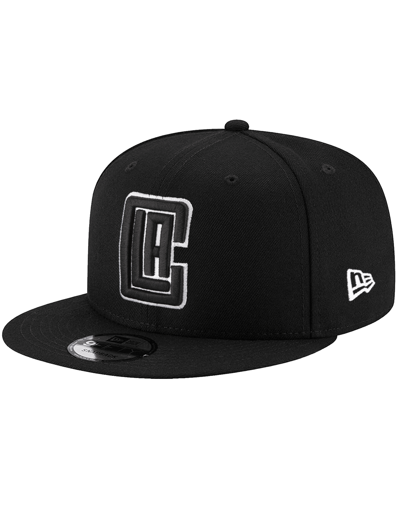 Los Angeles Clippers New Era NBA Black White 9FIFTY Snapback Hat - Black