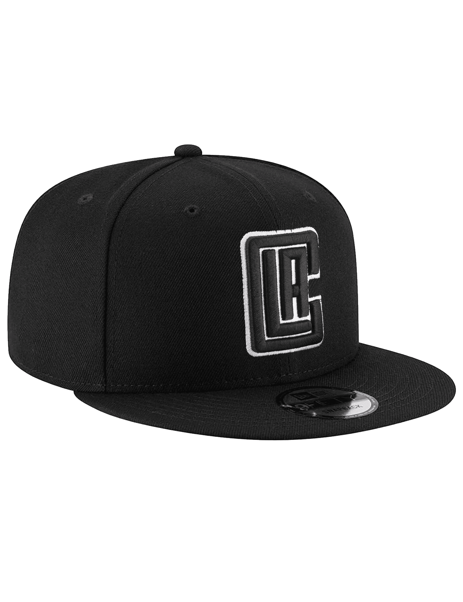 Los Angeles Clippers New Era NBA Black White 9FIFTY Snapback Hat - Black