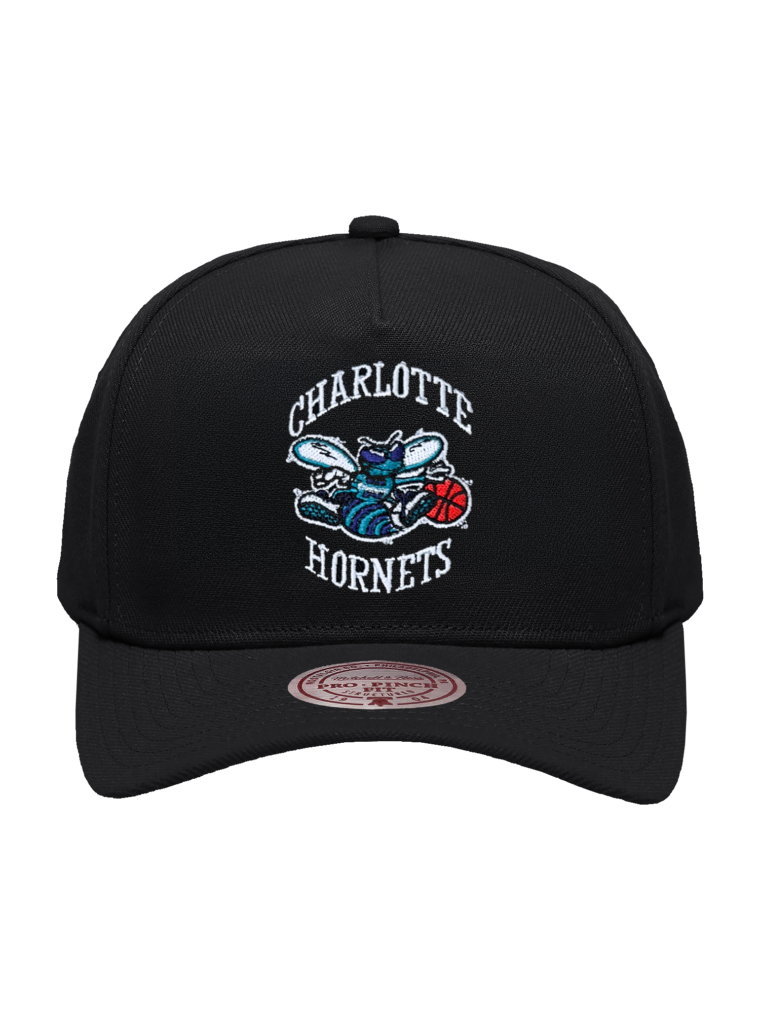 Charlotte Hornets Mitchell & Ness NBA HWC Pro Pinch Snapback Hat - Black