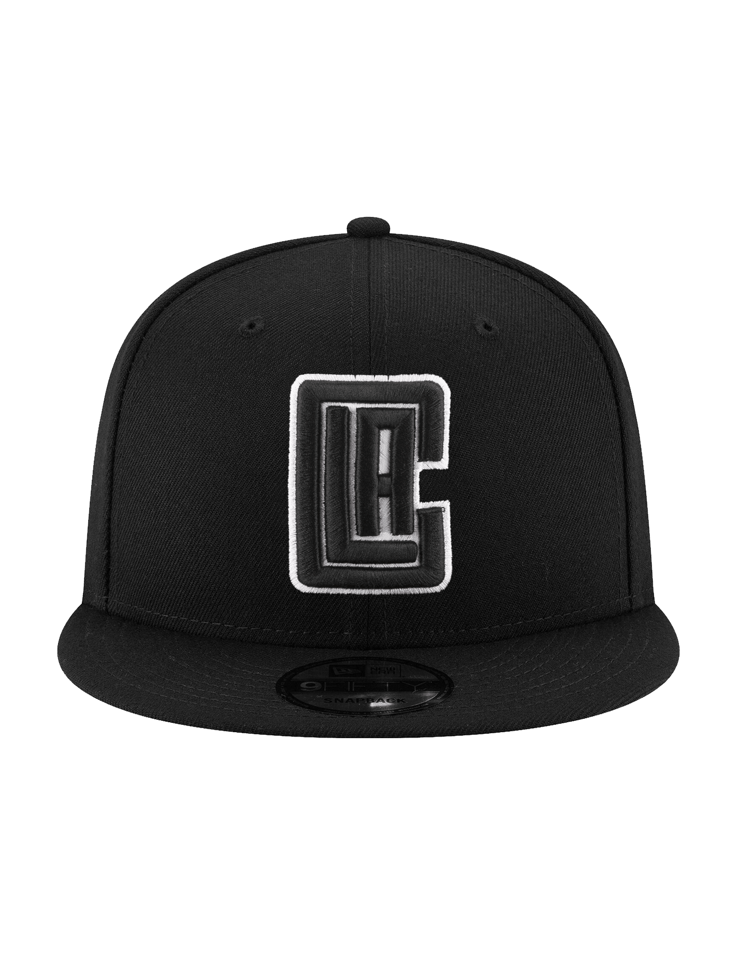 Los Angeles Clippers New Era NBA Black White 9FIFTY Snapback Hat - Black