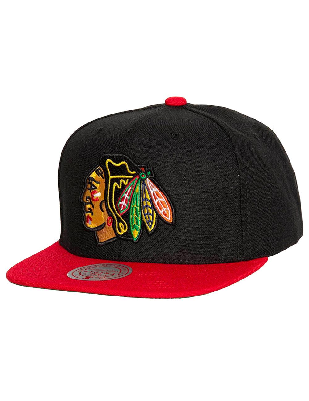 Chicago Blackhawks Mitchell & Ness NHL Team 2 Tone 2.0 OG Snapback Hat - Black