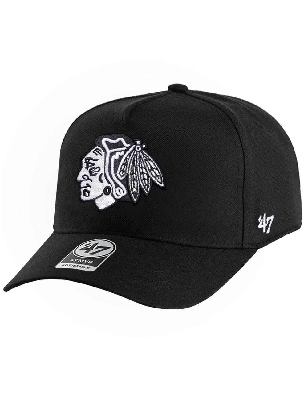 Chicago Blackhawks '47 NHL Monochrome MVP DT Snapback Hat - Black