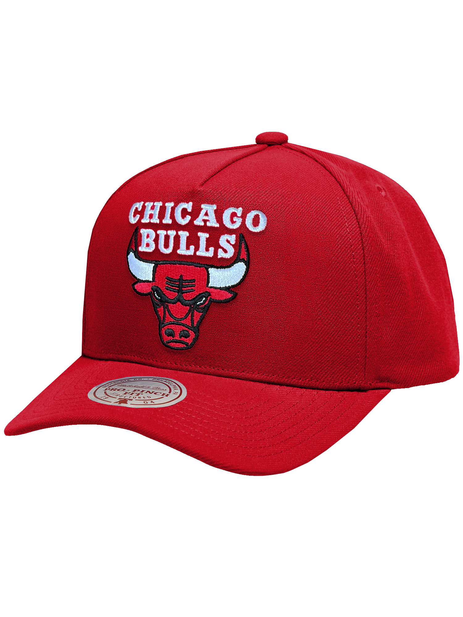 Chicago Bulls Mitchell & Ness NBA HWC Pro Pinch Snapback Hat - Red