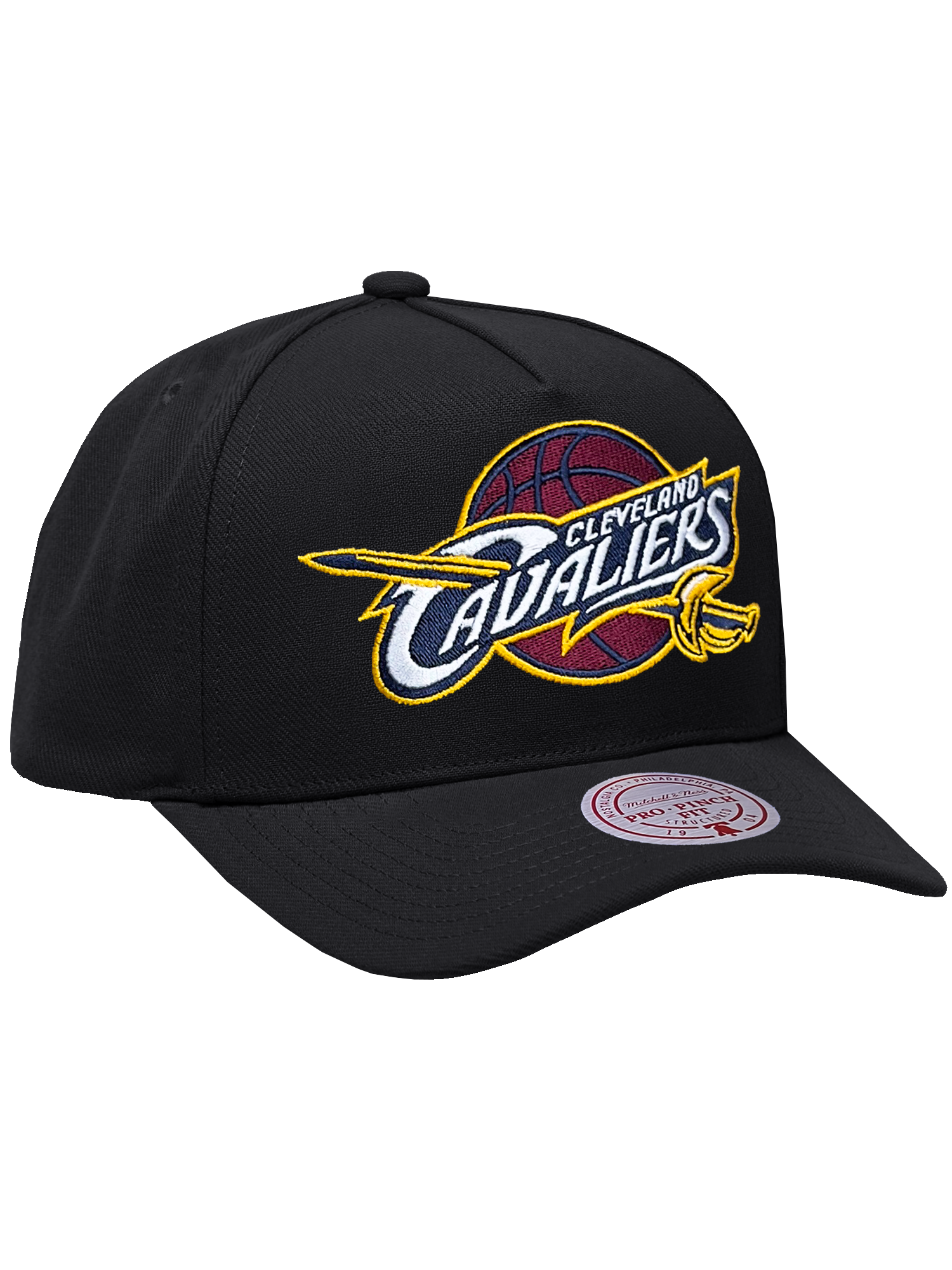 Cleveland Cavaliers Mitchell & Ness NBA HWC Pro Pinch Snapback Hat - Black