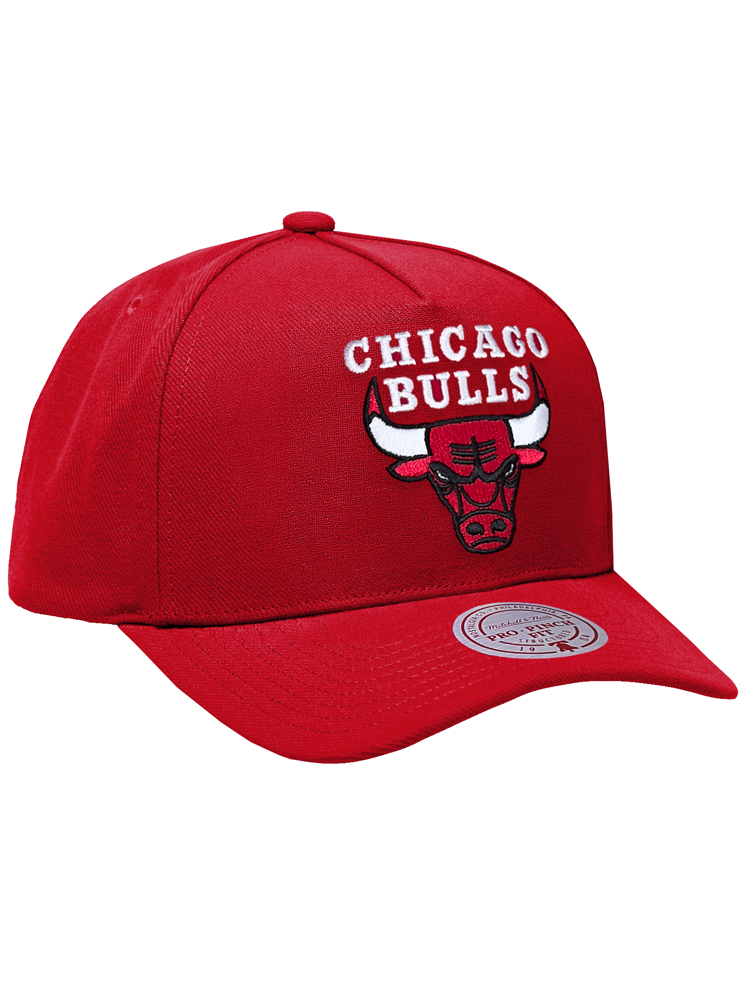 Chicago Bulls Mitchell & Ness NBA HWC Pro Pinch Snapback Hat - Red