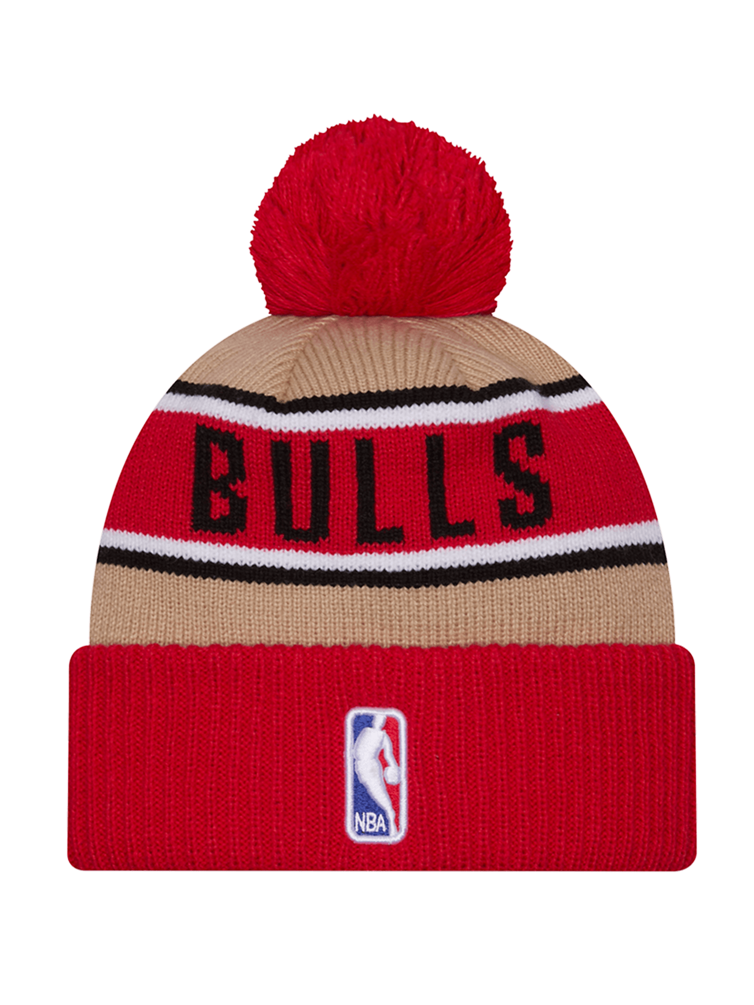 Chicago Bulls New Era NBA 24 Draft Knit Beanie - Tan