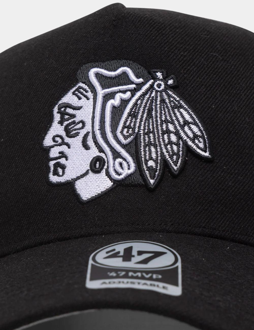 Chicago Blackhawks '47 NHL Monochrome MVP DT Snapback Hat - Black