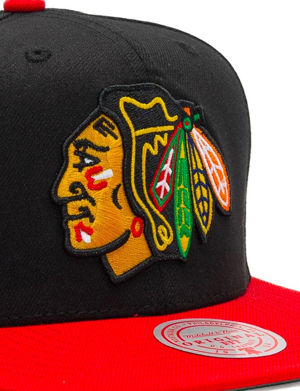 Chicago Blackhawks Mitchell & Ness NHL Team 2 Tone 2.0 OG Snapback Hat - Black