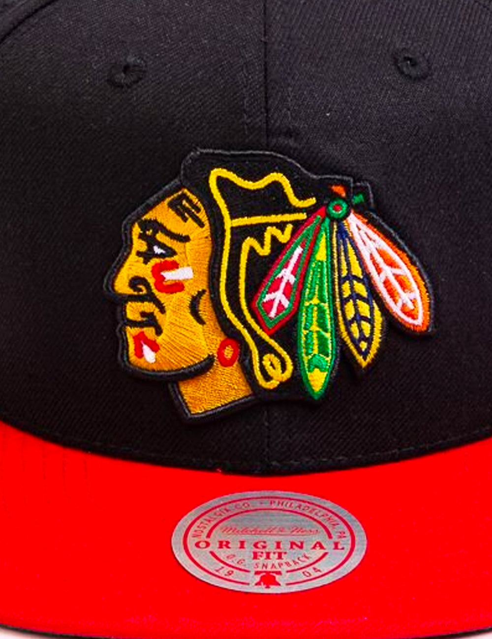 Chicago Blackhawks Mitchell & Ness NHL Team 2 Tone 2.0 OG Snapback Hat - Black