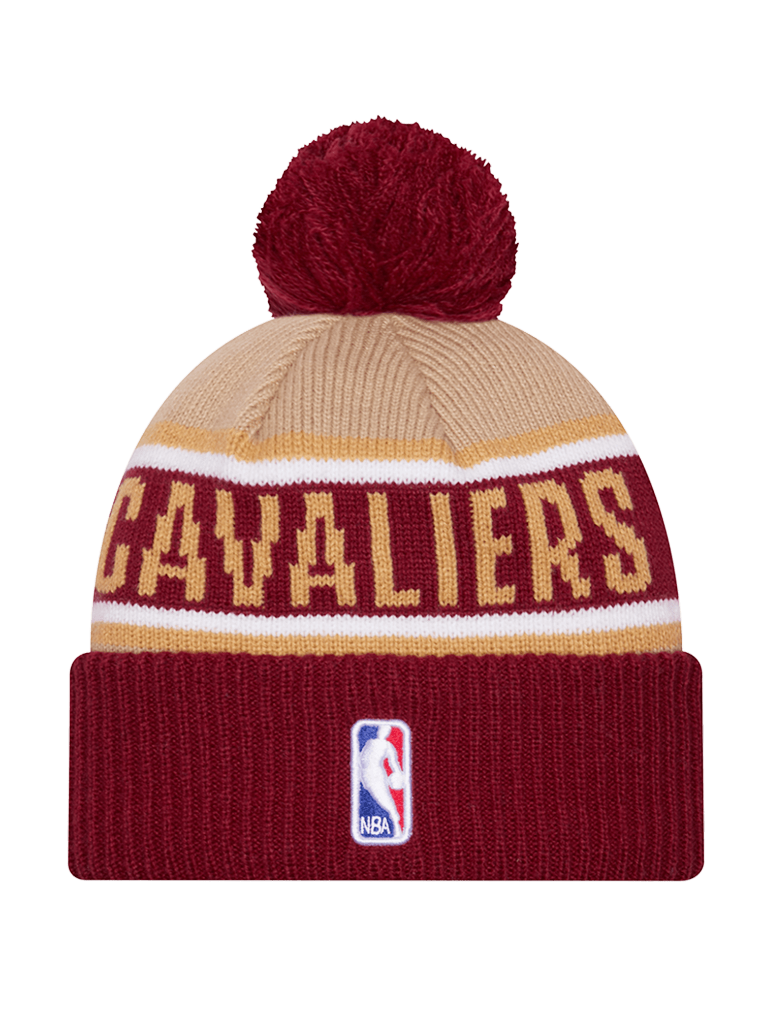 Cleveland Cavaliers New Era NBA 24 Draft Knit Beanie - Tan