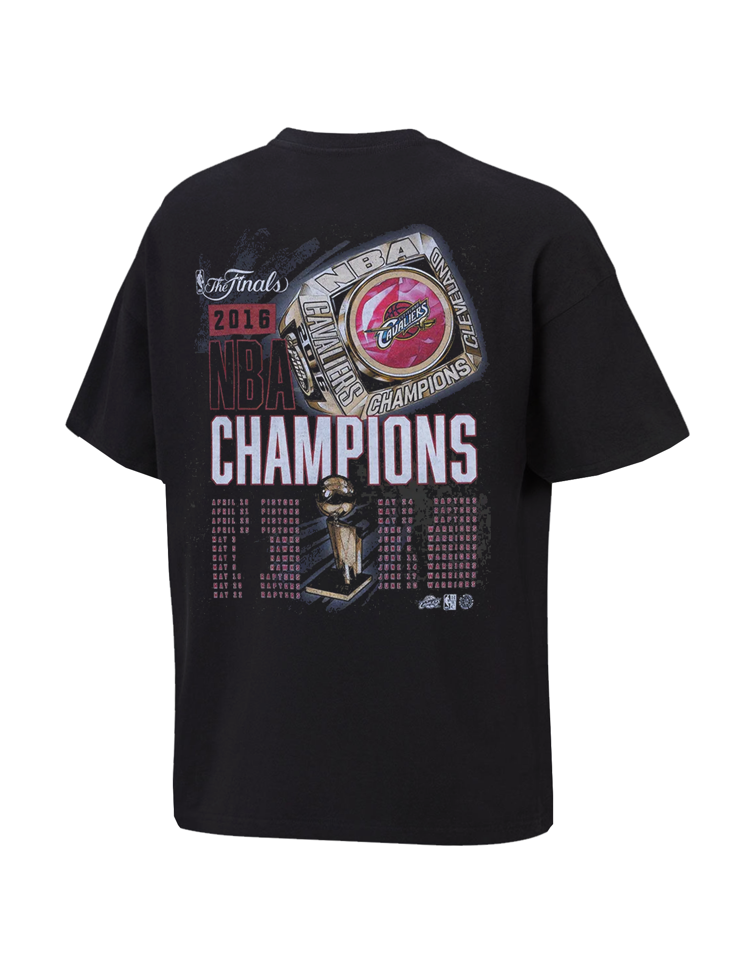 Cleveland Cavaliers Mitchell & Ness NBA Finals Road Vintage T-Shirt - Faded Black