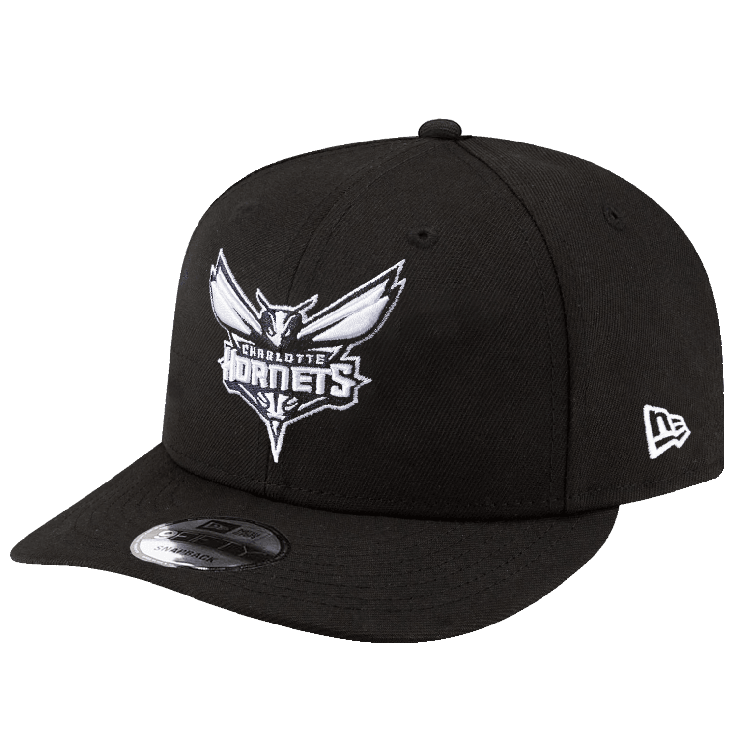 Charlotte Hornets New Era NBA Black & White 9FIFTY Pre-Curved Snapback Hat