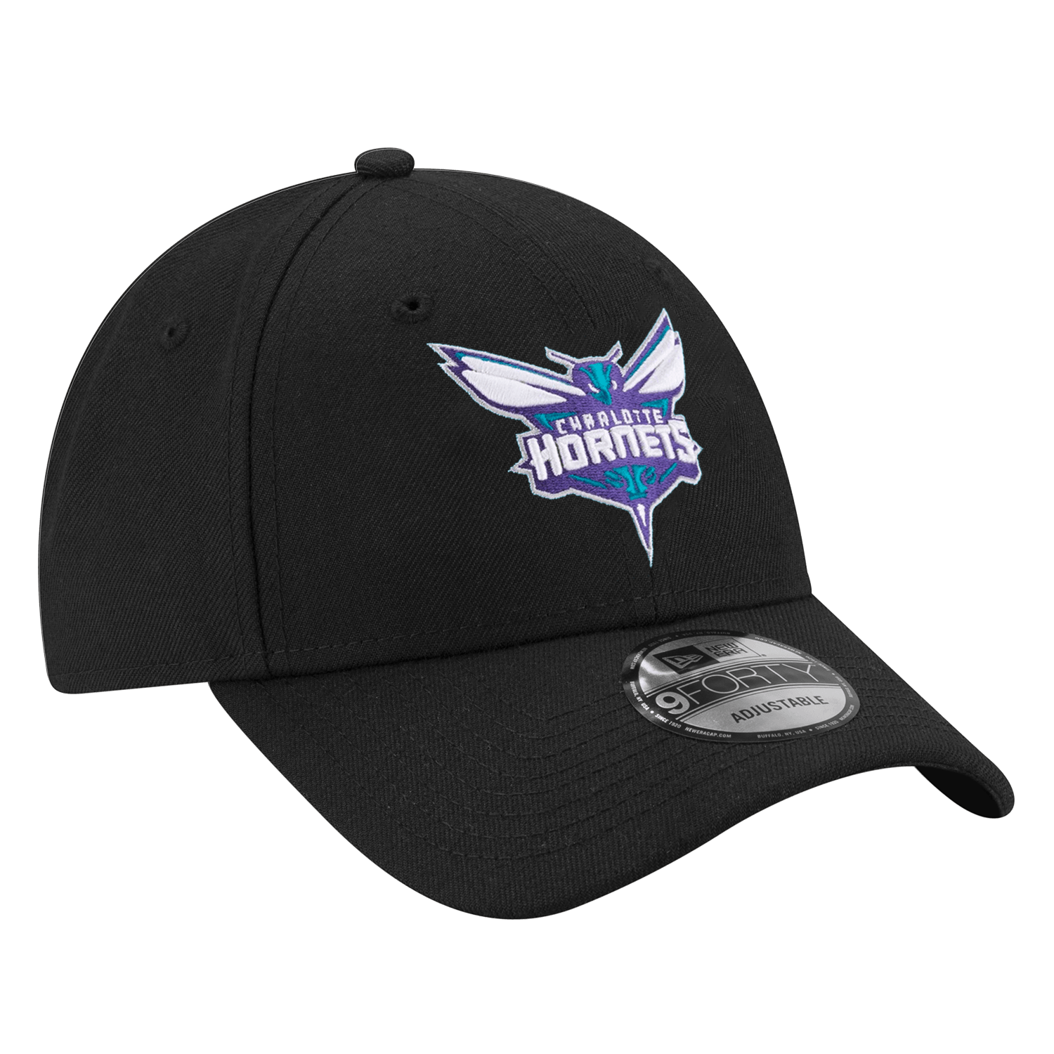 Charlotte Hornets New Era NBA Team 9FORTY Snapback Hat - Black