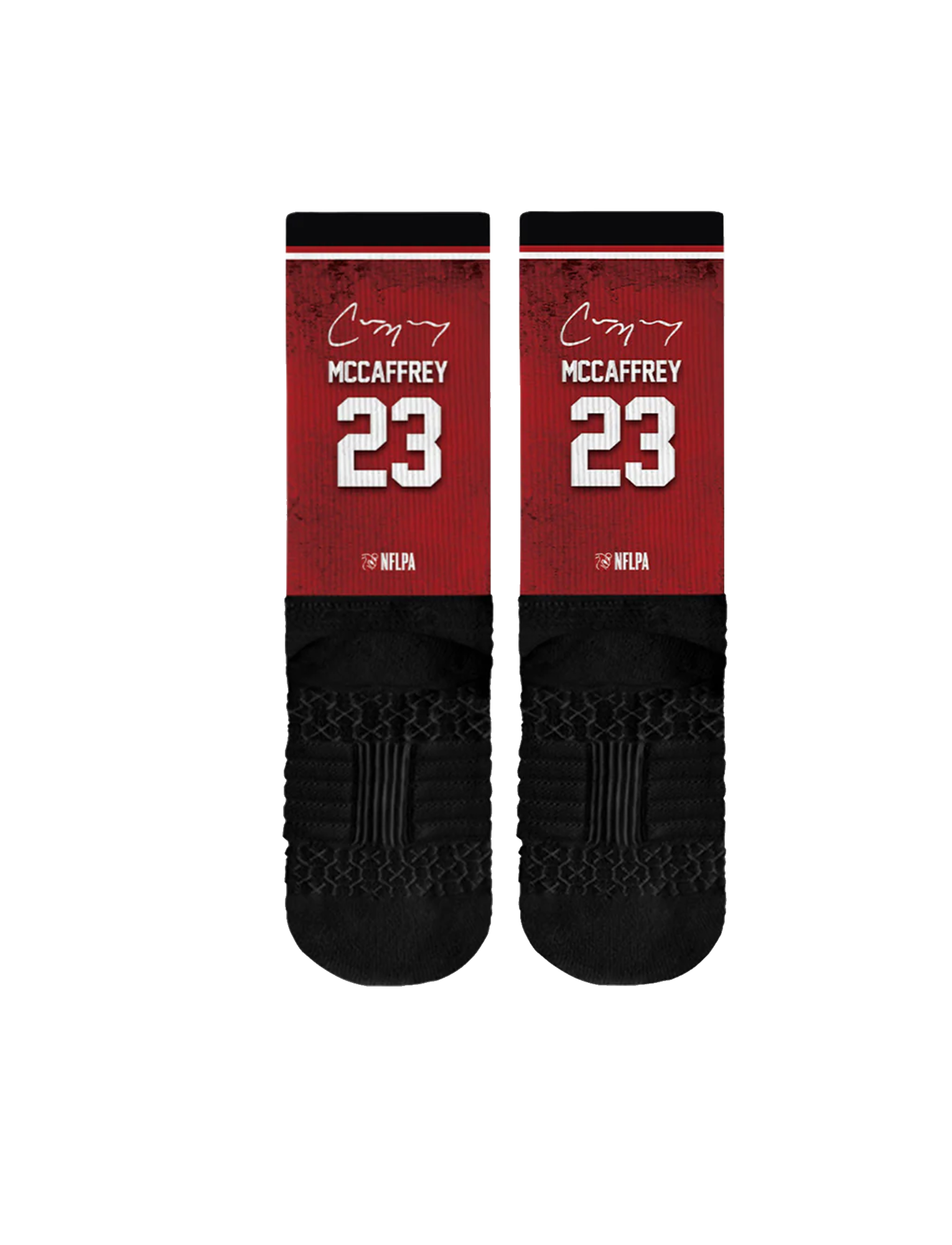 Christian McCaffrey San Francisco 49ers Strideline NFL Profile Premium Sub Crew Socks