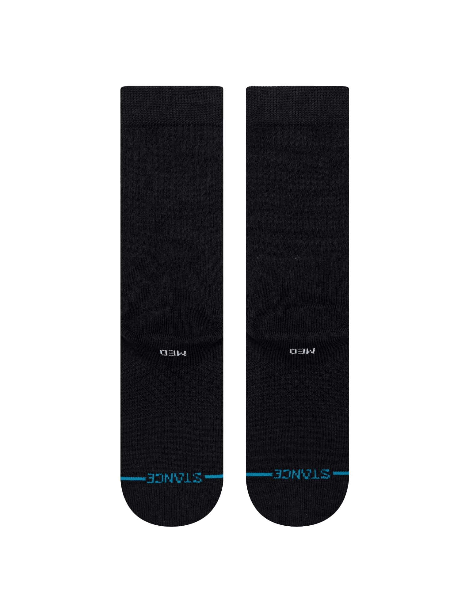 Mens NBA Logoman Stance Black & White Crew Socks - Black