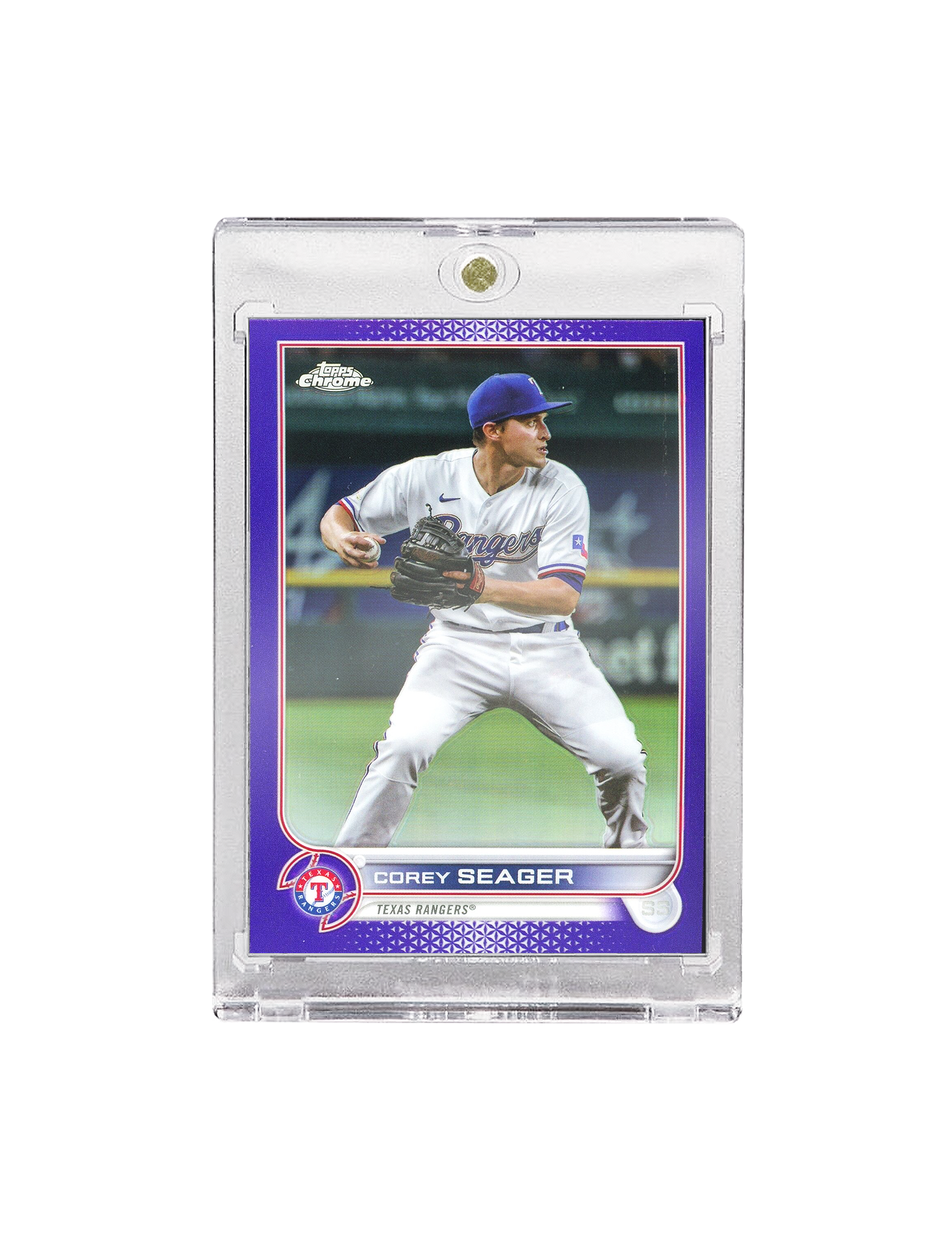 Corey Seager Texas Rangers Topps MLB Chrome 22 Purple Card