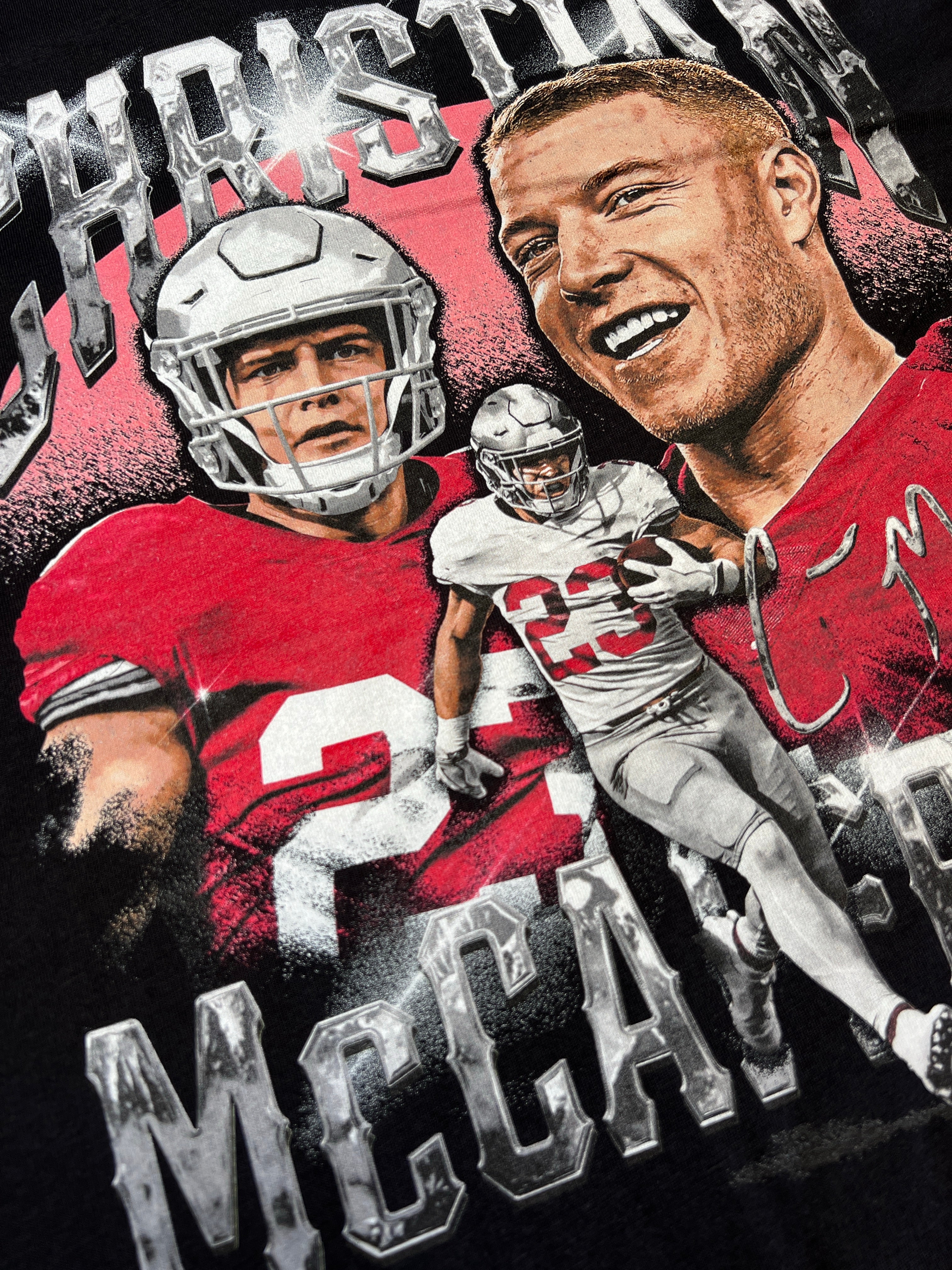 Christian McCaffrey San Francisco 49ers 500 Level NFL Homage T-Shirt - Black