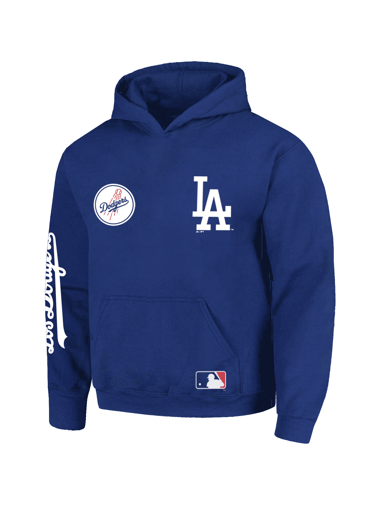 Los Angeles Dodgers Majestic MLB City Crest Oversize Hoodie Jumper - Blue