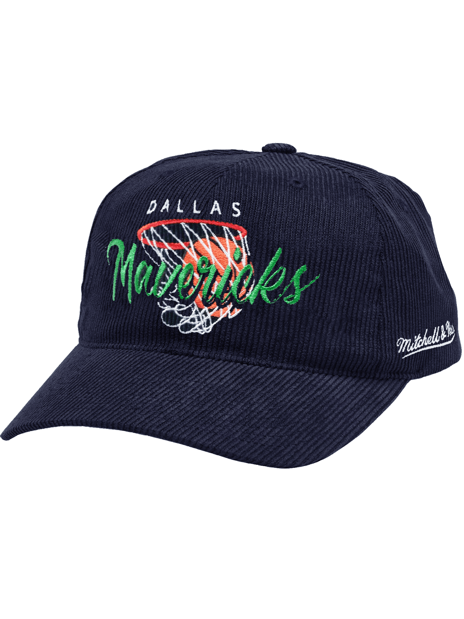 Dallas Mavericks Mitchell & Ness NBA Net Deadstock Pre-Curved Snapback Hat - Navy