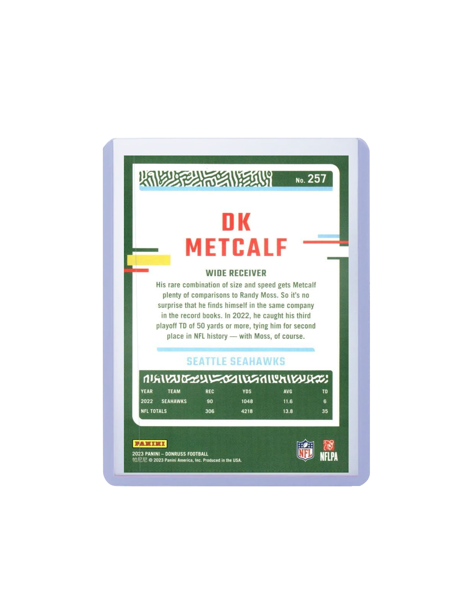 DK Metcalf Seattle Seahawks Panini NFL 23-24 Donruss Card