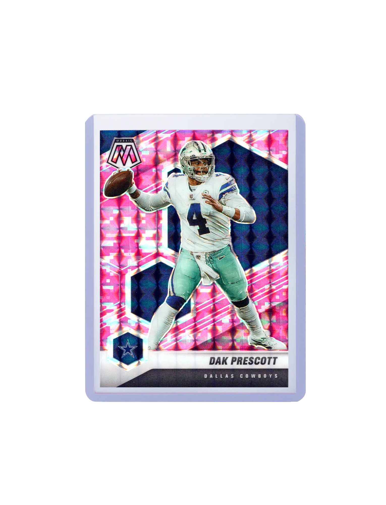 Dak Prescott Dallas Cowboys Panini NFL Mosaic 21 Pink Camo Card