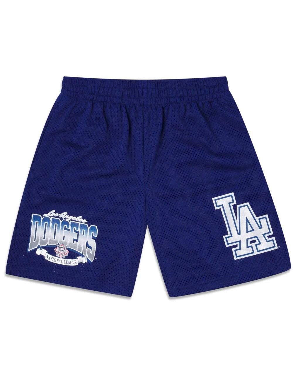 Los Angeles Dodgers New Era MLB Logo Arch Mesh Shorts - Blue