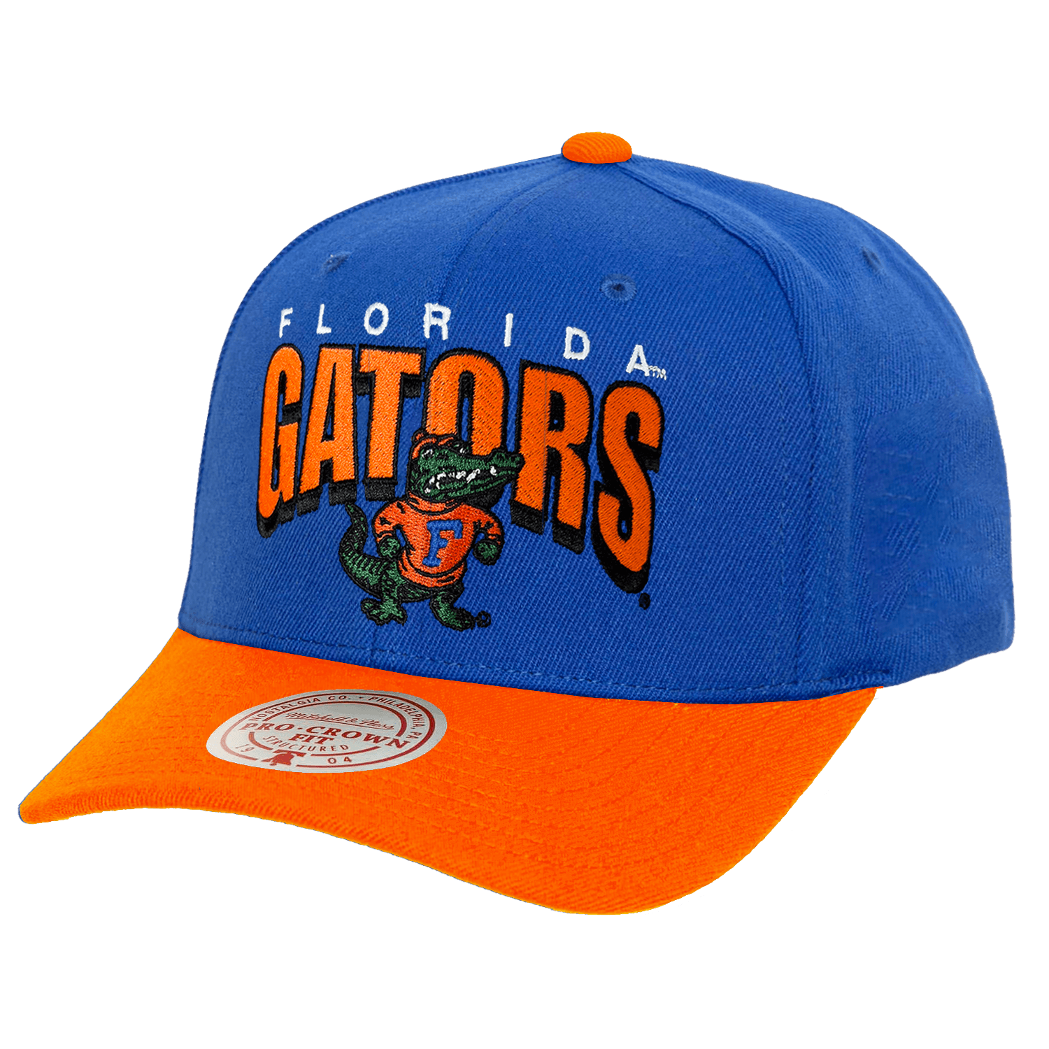 Florida Gators Mitchell & Ness NCAA Boom Text Snapback Hat - Blue