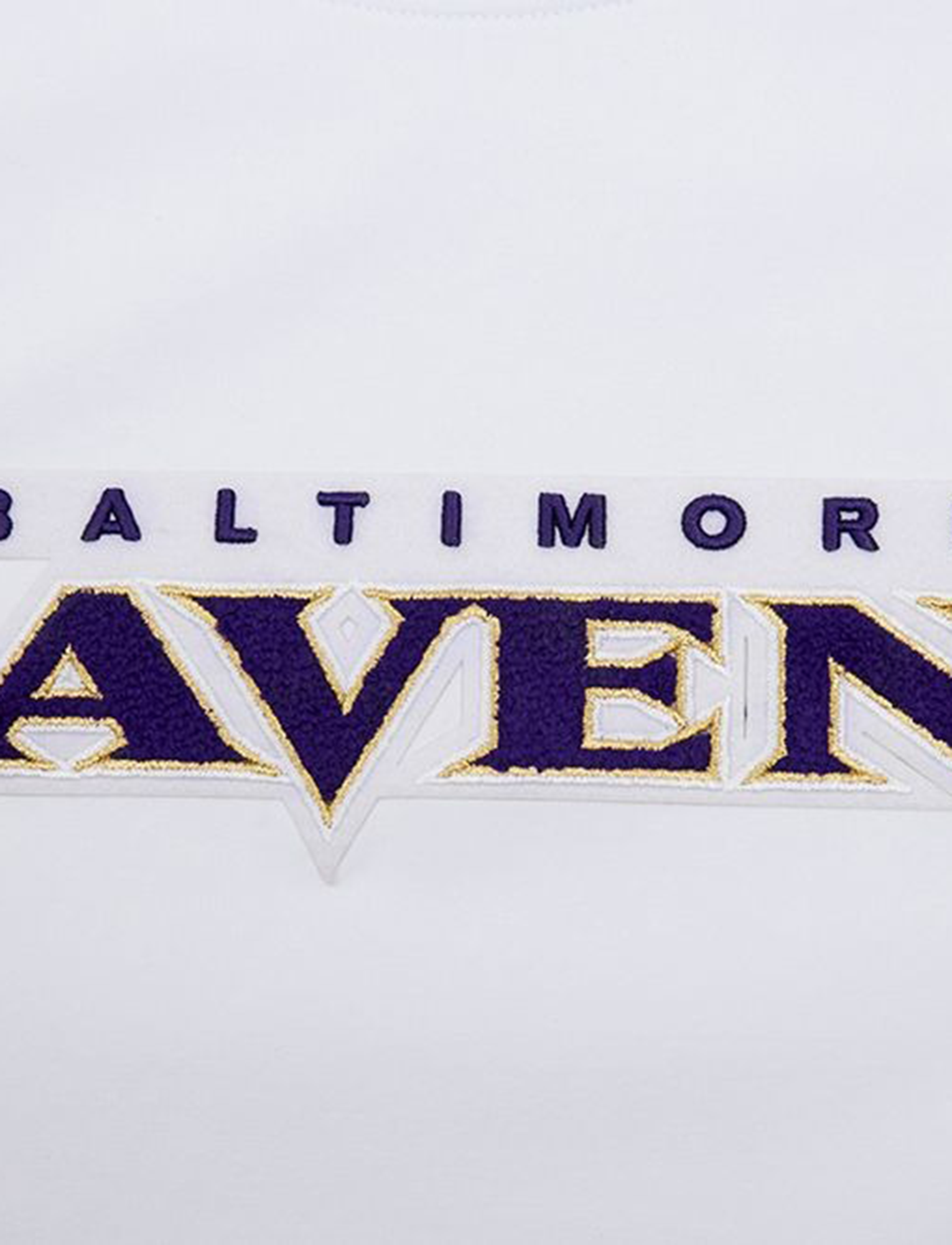 Baltimore Ravens Pro Standard NFL Classic Chenille Flex T-Shirt - White