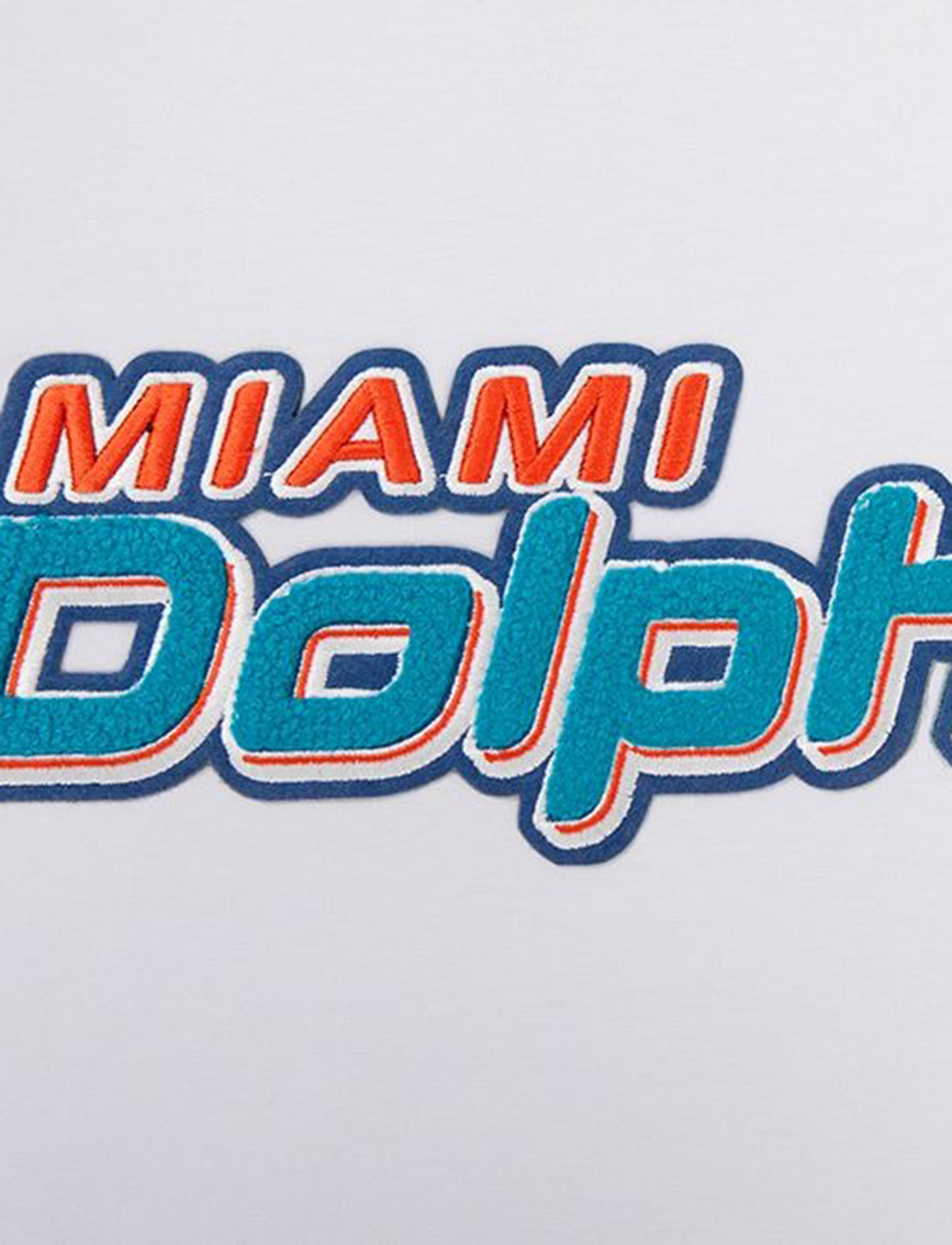 Miami Dolphins Pro Standard NFL Classic Chenille Flex T-Shirt - White