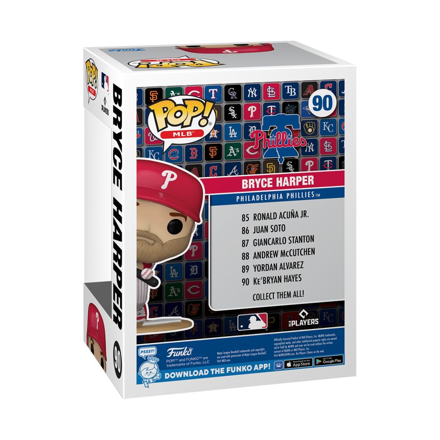 Bryce Harper Philadelphia Phillies Funko MLB #90 Pop Vinyl Figure - White