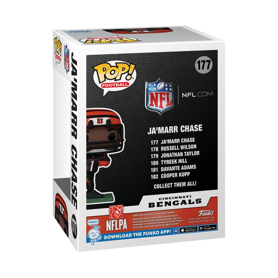 Ja'Marr Chase Cincinnati Bengals Funko NFL Pop Vinyl 3.75" Figure - Black