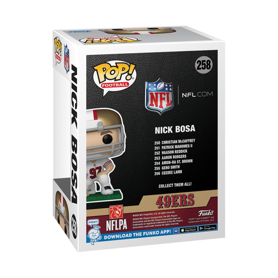 Nick Bosa San Francisco 49ers Funko NFL Color Rush 258 Pop Vinyl Figure