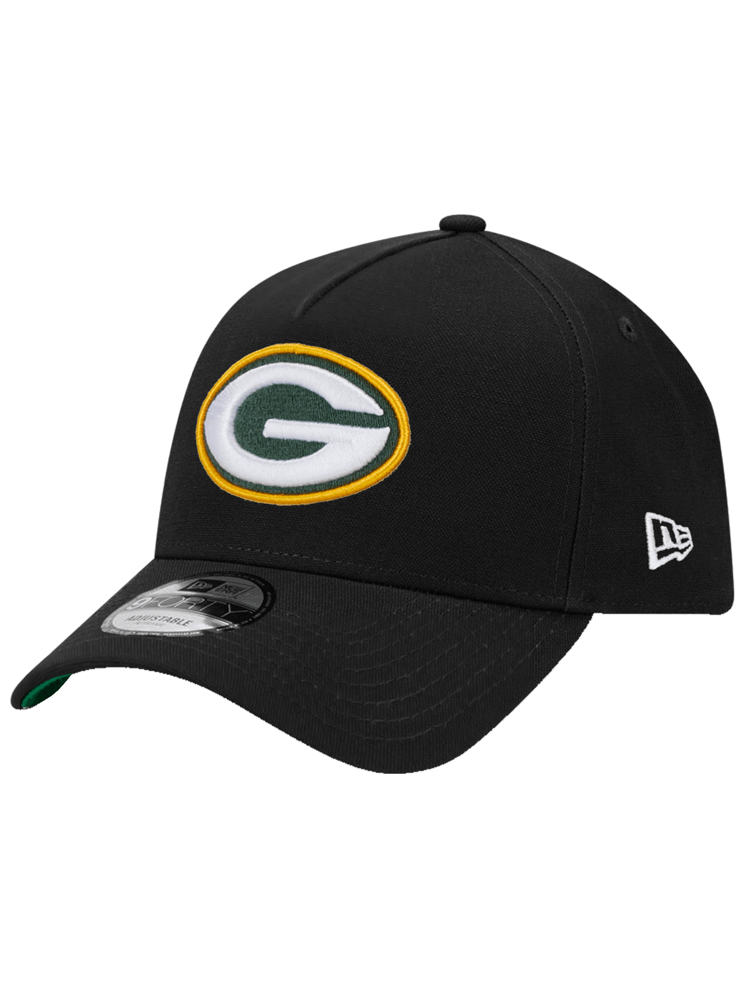 Green Bay Packers New Era NFL Champs Ring 9FORTY A-Frame Snapback Hat - Black