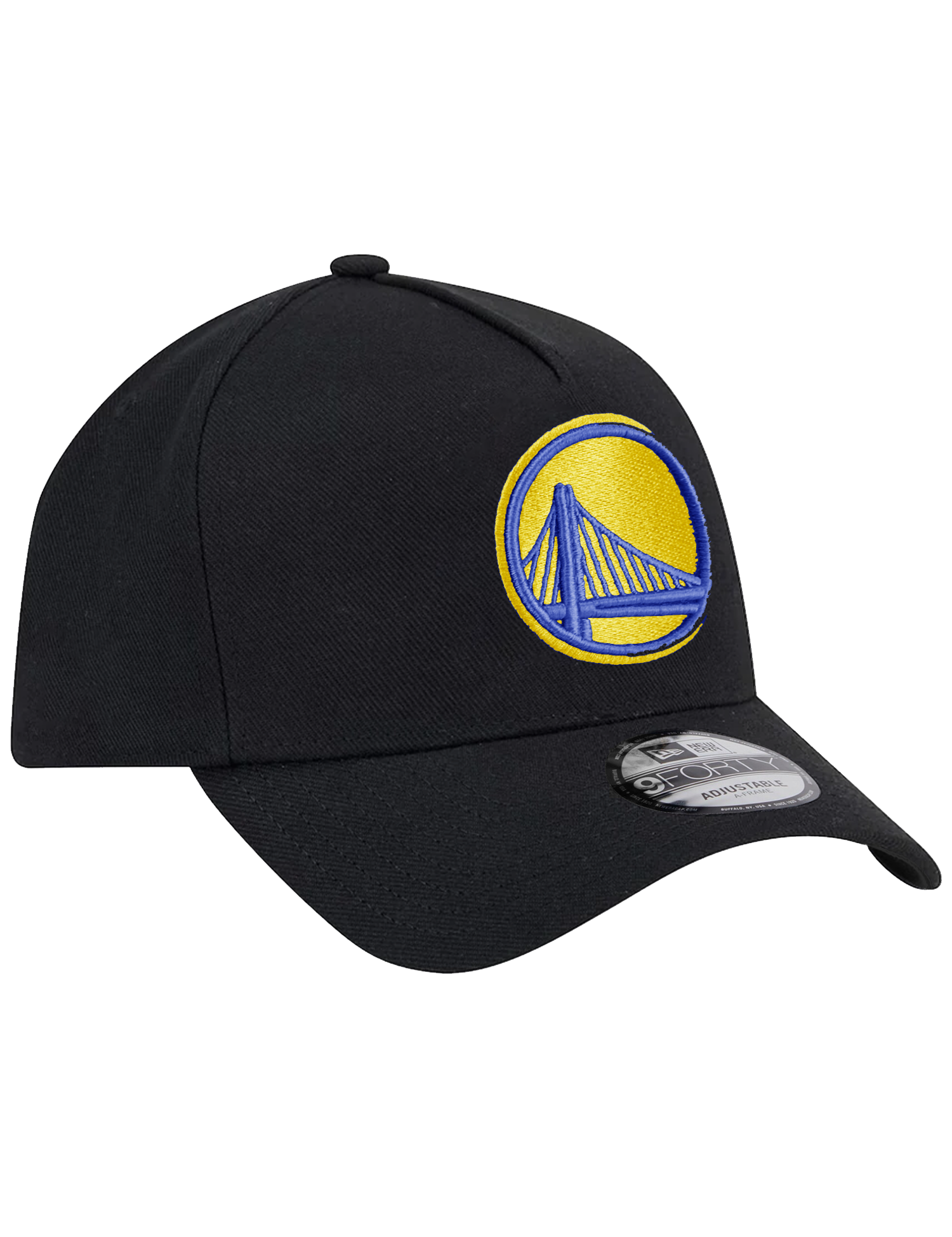 Golden State Warriors New Era NBA Team 9FORTY A-Frame Snapback Hat - Black